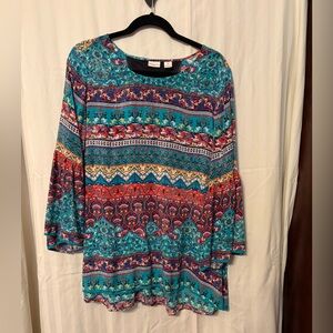 Westbound Multicolor Patterned Women's Blouse